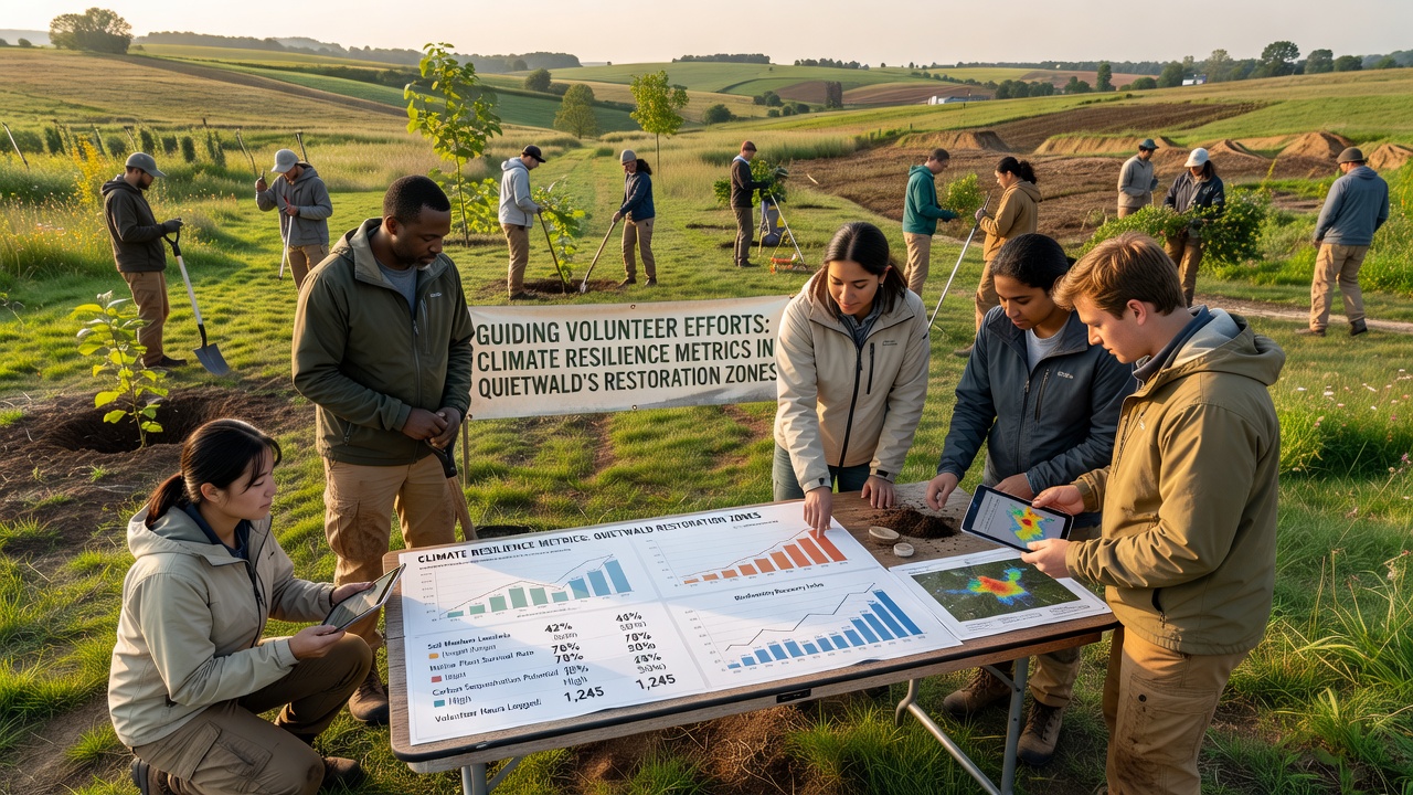 Climate Resilience Metrics Guiding Volunteer Efforts in Quietwald's Restoration Zones